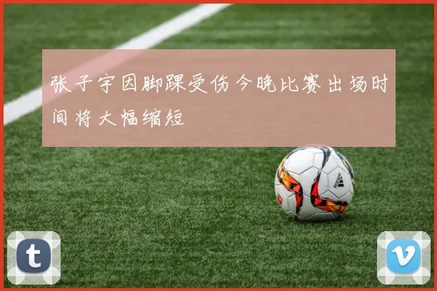 张子宇因脚踝受伤今晚比赛出场时间将大幅缩短